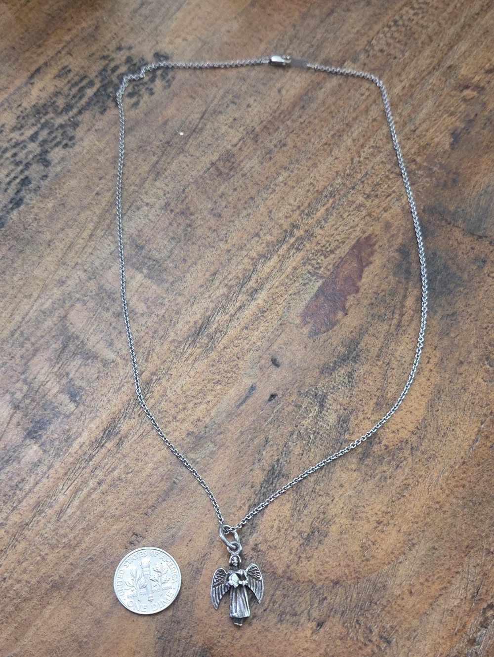 Sterling Silver 925 Angel Necklace